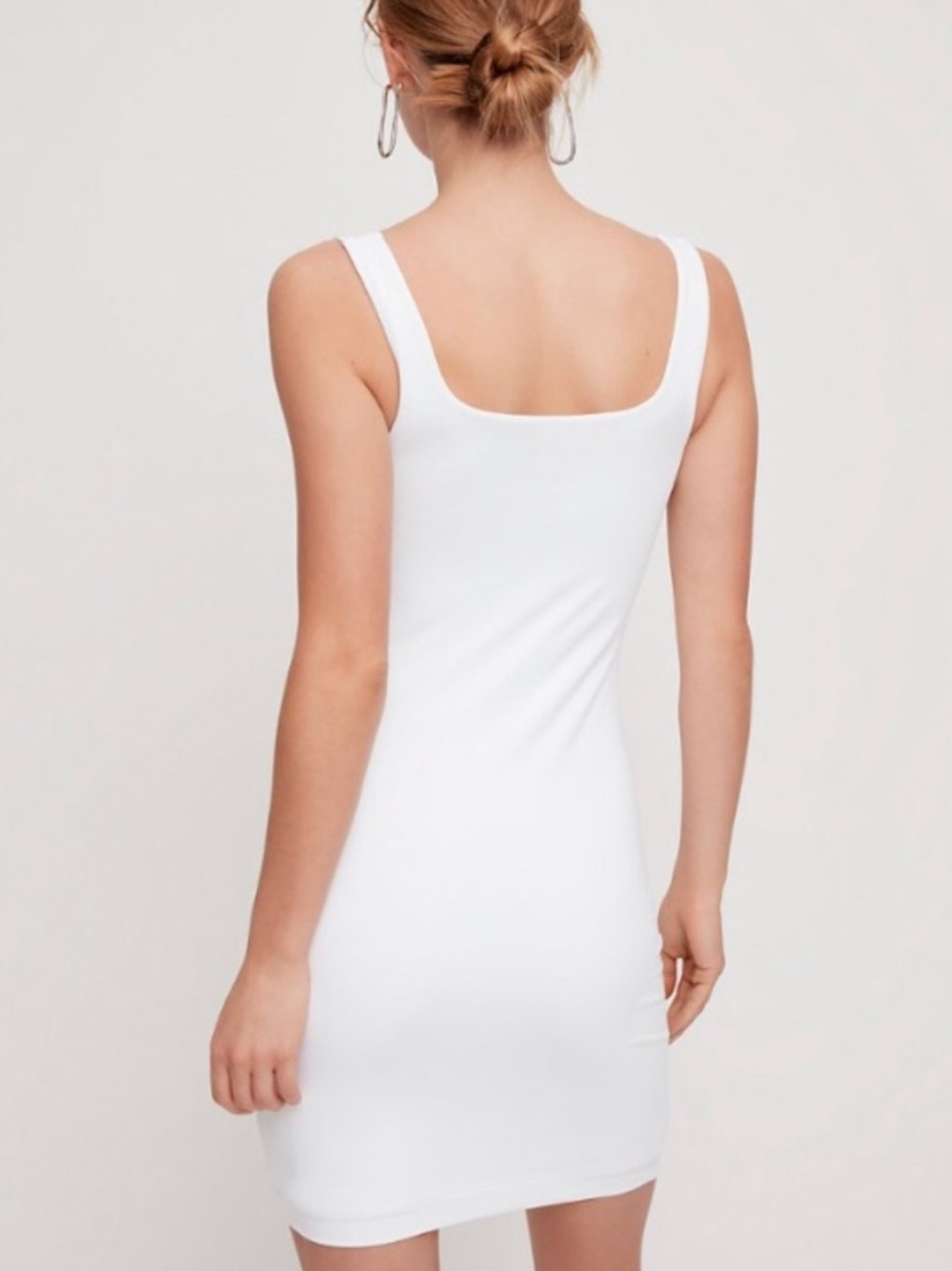 NEW Wilfred Free Evie White Bodycon Tank Dress Rayon Spandex Basic Size Large - Picture 2 of 9